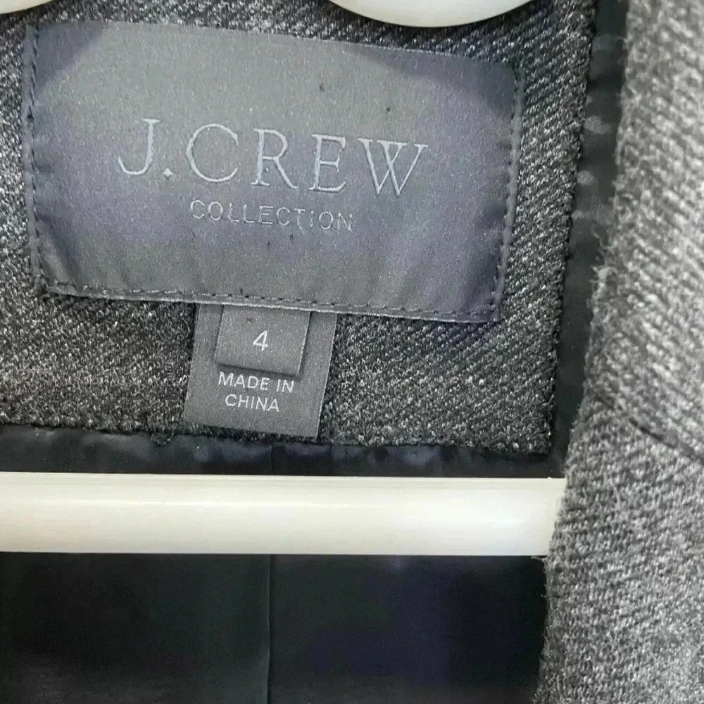 J.Crew Collection Single Button Jacket In Charcoa… - image 8